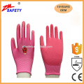 13 Gauge gedrucktes Polyester-preiswerteste Kindergarten-Schaum-Latex beschichtete Arbeitshandschuhe